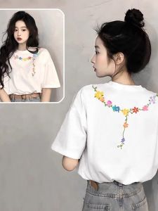SUSHOUWANGE | Cotton Short Sleeve Tshirt Women Loose Large Size Casual Summer