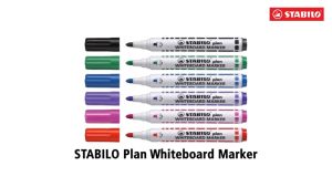 STABILO Plan Whiteboard Marker Bullet Tip - Set of 4/6/8 Box of10  Point Dry Wipe Markers