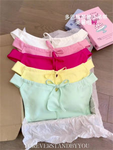 เสื้อกั๊กสายเดี่ยวผู้หญิงแบบสวมใส่กลางแจ้งพร้อมแผ่นเสริมหน้าอก สายกว้าง ดีไซน์ปมผีเสื้อ ทรงเข้ารูป ฤดูร้อน 2025 แบรนด์ Shuwan Dai