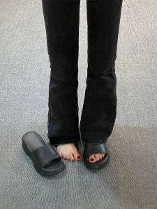 Raise the Bottom Slippers Womens Summer Outwear Eva Shit Feeling Non Slip Stinky Seaside Beach Soft Sandals New Arrival