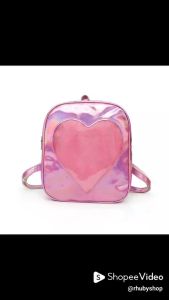 LOVE Tas Ransel Hologram Love Korean Style Glowing