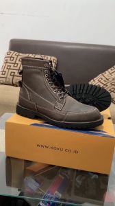 Sepatu Kulit Pria Adventure Boots - Kratos Brown
