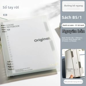 1PC A5/B5 Sách Ghi Chép Có Gáy Mềm Có Thể Tháo Rời Văn Phòng Phẩm Dành Cho Học Sinh Không Gây Kích Ứng Khi Viết Thoải Mái