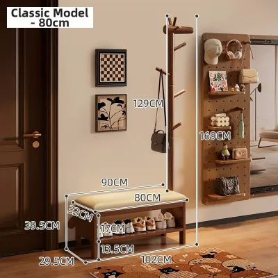 ZHUSHANXIA | Creative Adorable Shoe Changing Wooden Stool