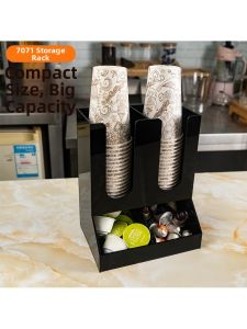 Disposable Counter Cup and Sugar Packet Holder 4-section