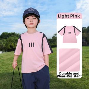 LANWEILIYANG | Summer Quick Dry Boys T-Shirt Pink
