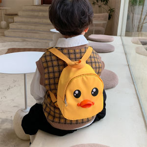 Kids Kindergarten 1-3 Years Old 2 Small Bookbag Baby Boys and Girls Backpack Mini Little Duck Canvas Backpack Bags