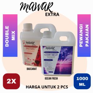 PROMO 2 PCS Pewangi Setrika Luandry MAWAR extra 1000 ml varian OCEAN FRESH DAN BACCARAT
