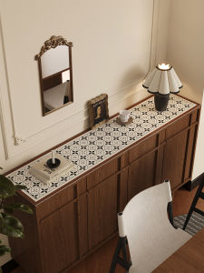 DMF | Elegant French Retro Style Dining Table Pad Water-Resistant Oil-Resistant Wash-Free Heat-Resistant