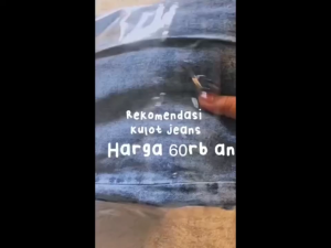 Kulot Jeans Rawis Full Karet Tali Serit Terbaru & Highwaist Korean Style