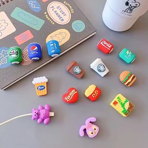 Data Cable Protection Case 数据线保护套 Sarung Pelindung Kabel Pelindung Kabel Gigit Kartun PVC Charger Wrap Protector Winder Cute Cartoon