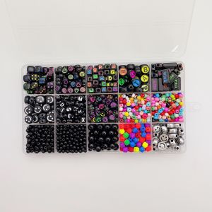 Black Fluorescent Color DIY Necklace Bracelet Key Chain Mask Chain Mobile Phone Charm Material Box Creative Materials Kit Accessories