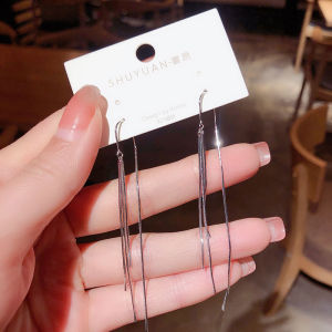 Elegant Long Snake Bone Chain Tassel Earrings Women Fashionable Versatile Super Fairy Tale Dongda Gate Style Alloy Ear Wire