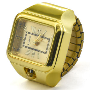Ring Quartz Watch New Hot Selling Creative Roman Literal Alloy Shell Finger Square Dial Couple Men And Women