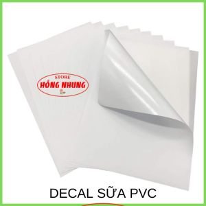 [ Loại Cắt] Combo 10 Xấp Decal PVC Sữa  A4  Chống Nước  Nhựa Dẻo Xé Không Rách Phù Hợp Cho Việc In Tem Nhãn…