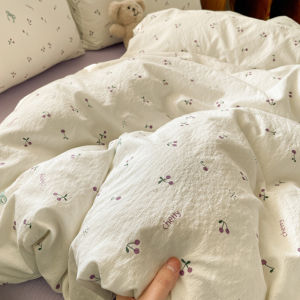 ชุดผ้าห่มผ้าฝ้ายเนื้อนุ่มสุดๆ ชุดนอนสไตล์นิ่มนวล 4 ชิ้น ชุดนอนผู้ชาย ชุดนอนผู้หญิง ชุดนอนเด็ก ชุดนอนหอพักนักเรียน ชุดนอนผ้าฝ้ายเนื้อนุ่มสุดๆ