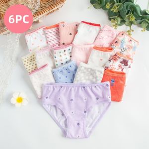 6PCS/Lot Kids Underwear Baby Girls Panties Cotton Floral Print Toddlers Shorts Briefs Cute Kid Panties Childrens Underpants