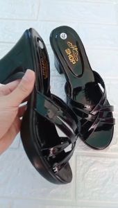 Dép Nữ cao gót mẫu hai quai đan chéo gót vuông 7 phân chắc chắn Thời Trang KH08