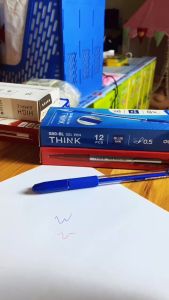 Bút bi nước mực Gel 0.5mm/0.7mm THINK - DELI G50/Q29 3 màu xanh đen đỏ