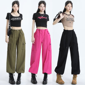 Straight Leg Casual Loose High Waist Trousers for Women Autumn Fashion Sweet Cool Style Slimming Workwear Wide Leg Pants