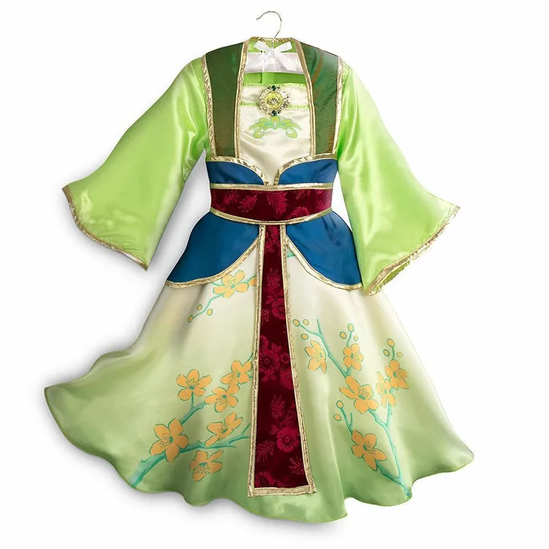 Children s Disney Green Mulan Performance Costume Halloween Cos Princess Dress Girls Ancient Style Han Chinese Clothing Performance Lazada PH