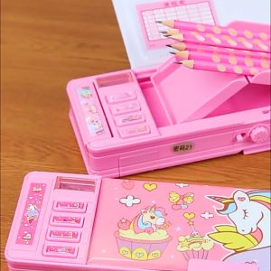 【Local delivery】 Pencil Case for Kids Girl Twelve Constellation Multifunctional Password Lock Stationery Box Large Capacity Portable Princess Pencil Case