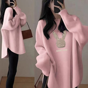plus Size Extra Large 300 Pounds 2025 Autumn Winter German Velvet Long Sleeve Womens Loose Base Shirt Slimming Casual Top