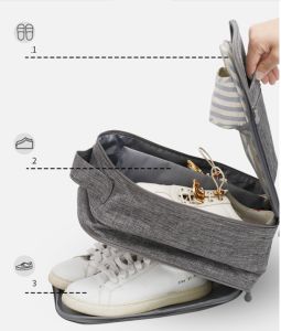 Fashin-bag Shoes Bag Organizer Waterproof Large Capacity Nylon with Zipper Travel Organizer Big Size Highquality
