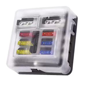 12V 6 Way Fuse Block Box LED Warning Indicator Car Fuse Holder Box Power Distribution Panel For Boat Car Truck Accessories Set
