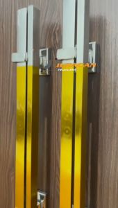 Gagang Pintu Depan Minimalis 45 cm - Handle Pintu Rumah Terbaru - Handle Pintu 1 Set Kunci Minimalis