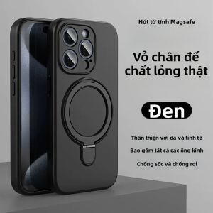 Ốp Lưng Silicon Lỏng Gấp Gọn Từ Tính Dành Cho Magsafe iPhone Pro Max Plus - Có Chức Năng Làm Giá Đỡ Tương Thích Với iPhone 17 16 15 14 13 12