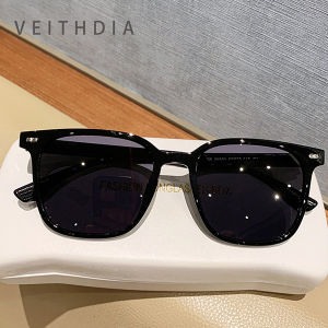 VEITHDIA Polarized Sunglasses for Women Men Classic Square Frame Driving Trendy Sun Glasses UV Protection HL120301