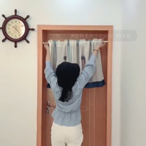 Punch-Free Multipurpose Curtain Rod Extendable ShowerCurtain Rod Clothes Rod Multiple pipe diameters