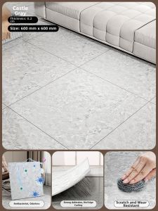 Tile Imitation Self-Adhesive PVC Flooring Durable Waterproof Ground Mat