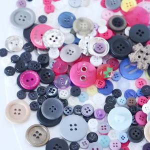 50g/pack Mix Colorful Round Resin Buttons Assorted Sizes Bulk Buttons For Handmade Creative Crafts Sewing Clothing Accessories