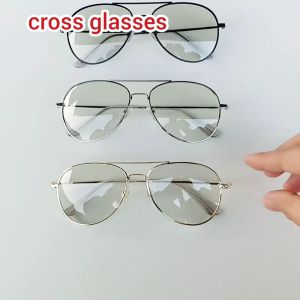 แว่นกรองแสงออกแดดเปลี่ยนสี เลนส์บลูบล็อคออโต้ - ค่าสายตาปกติ ทรงนักบิน รหัส CGA46