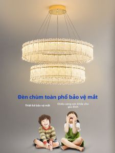 HAOJUESHIDENGSHI | Luxurious Crystal Chandelier Full Spectrum Eye Protection