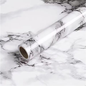 Waterproof wallpaper self-adhesive marble decorative film cabinet wardrobe door desktop furniture renovation wall stickers