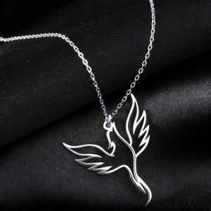 Stainless Steel Phoenix Necklace Sacred Bird Pendant Necklaces Exquisite Phoenix Jewelry Gift For Women