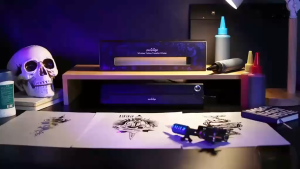 FANTASY T MALL Wireless P90 Tattoo Stencil Printer with Transfer Paper Options Available 5pcs or 100pcs Thermal Stencil Sheets Bluetooth and USB Enabled Inkless Monochrome Printer Compatible with Smartphones and PCs Great for Mobile Tattoo Artists