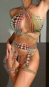 Bikini đi biển da rắn có mút ngực