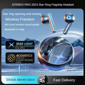 YOVONINE Wireless Bluetooth Headset Star Ring Gaming Metal Headphones In ear call Noise Reduction Game Earphone For Android IOS New