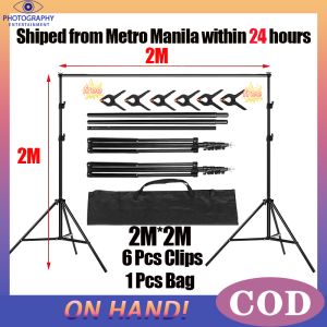 【READY&STOCK】ph  200cm x 200cm* 4 clips /6ft x 6ft Heavy Duty Background Stand Backdrop Support System Kit wit