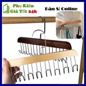 Móc Gỗ Treo Đồ Lót Áo Lót  Áo 2 Dây 8 Mắc - Móc Gỗ 8 Chấu Treo Đồ Đa Năng  Cà Vạt Thắt Lưng  Khăn  Nón Tiện Lợi - Móc Treo Phơi Đồ Bằng Thép Không Gỉ Cao Cấp