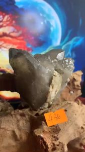 Tinh thể Thạch Anh khói Smoke Quartz nhiều chóp nhọn có Lưu Linh xanh tự nhiên năng lượng vũ trụ cao mã 436