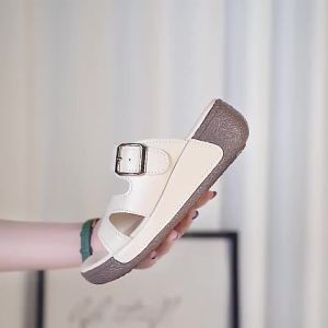 CUOYI | Womens Summer Slip-On Sandals Thick Heels
