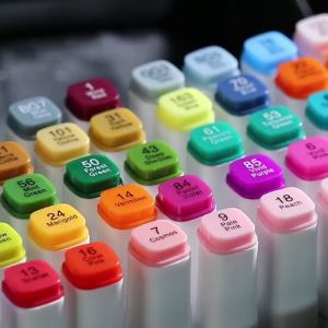 [SG STOCK] Original Touch Mark Dual Head Marker Pen Set Art Drawing Color Design Comic Markers Children Day Gif