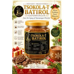 Instant Tsokolateng Batirol powder is a convenient and indulgent beverage mix that captures the rich flavors of traditional Filipino hot chocolate. Combining the essence of local cacao with a time-honored batirol preparation this instant mix brings a del