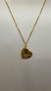 Poh Heng Jewellery 22K Sparkling Love Necklace in Yellow Gold[Price By Weight]