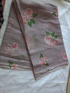 Onion Pink Pure Linen Saree - Premium Quality For Festive